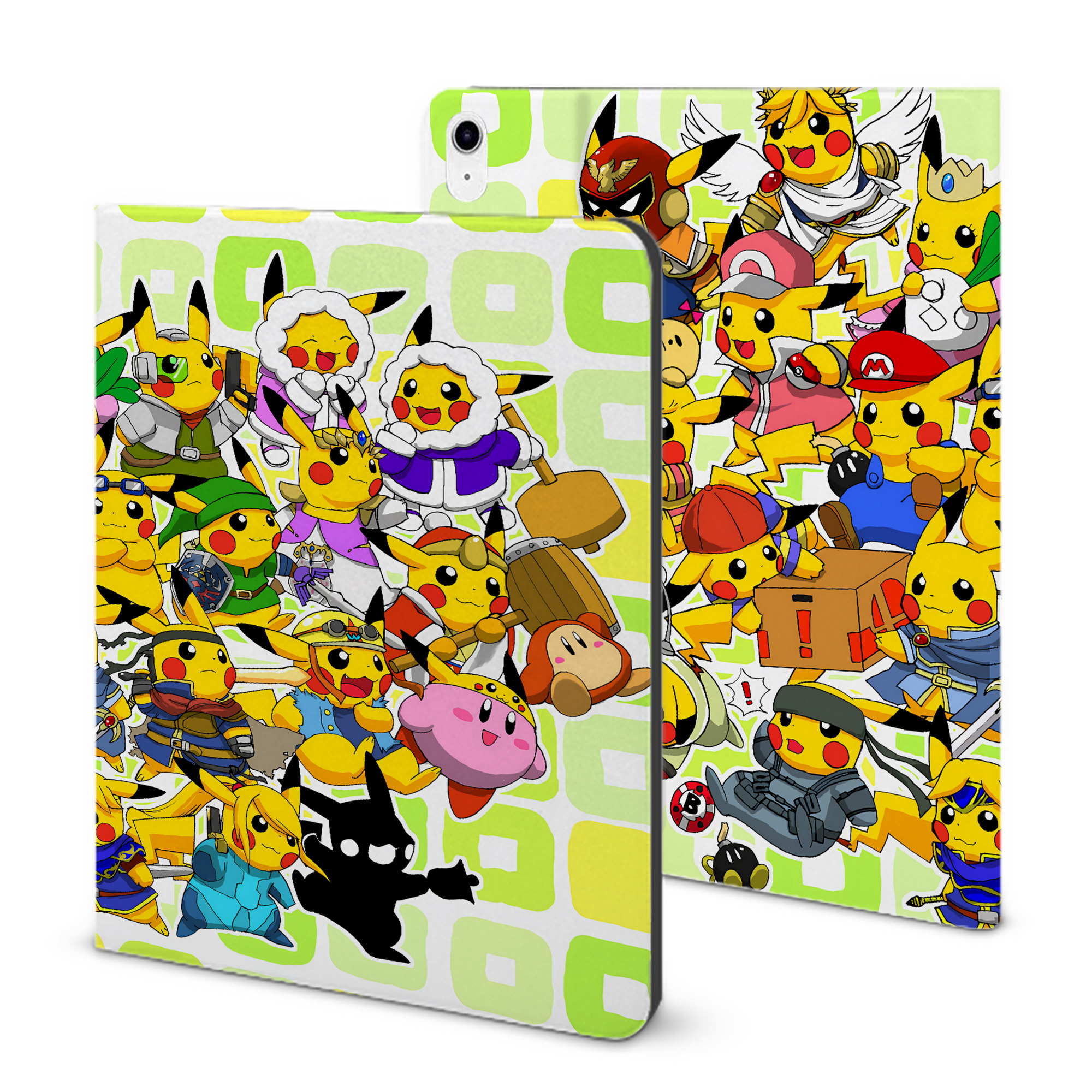 （画像用） ポケットモンスター Pokémon IPad ケース ブック型 PUレザー TPU 耐衝撃 軽量 薄型 ペン収納なし 全面保護 IPad 各モデル対応